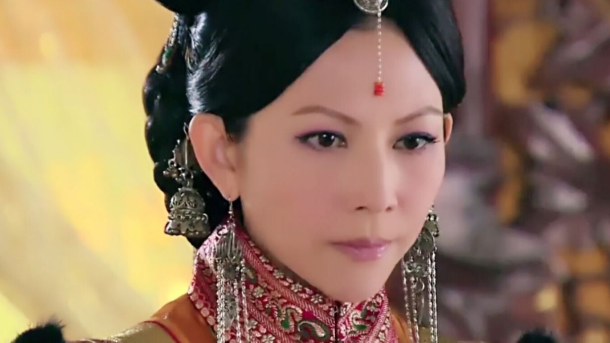 《山河恋美人无泪》哲哲发现玉儿怀孕,怕她生下皇子,故意使诈