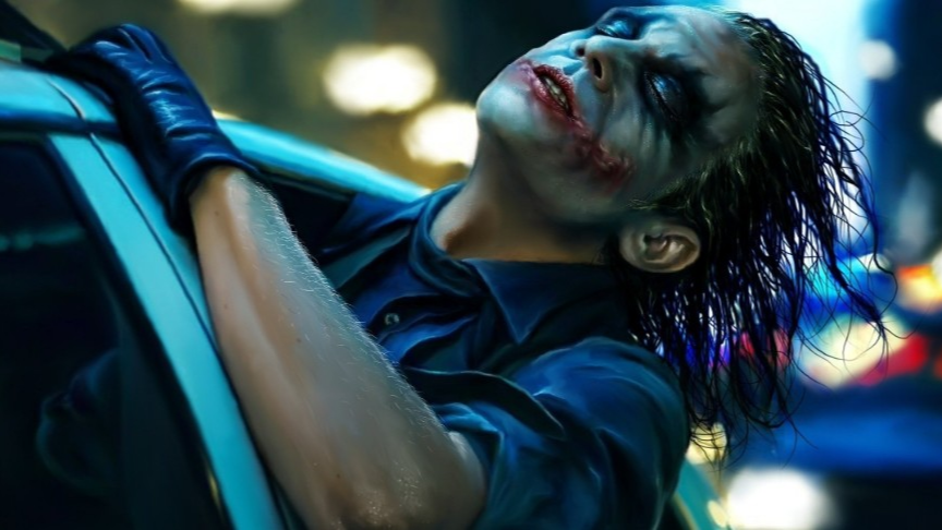 《蝙蝠侠2黑暗骑士》真正把小丑演到极致的,唯有希斯莱杰