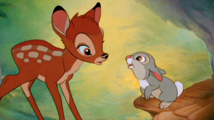 小鹿斑比里的兔子情侣图片