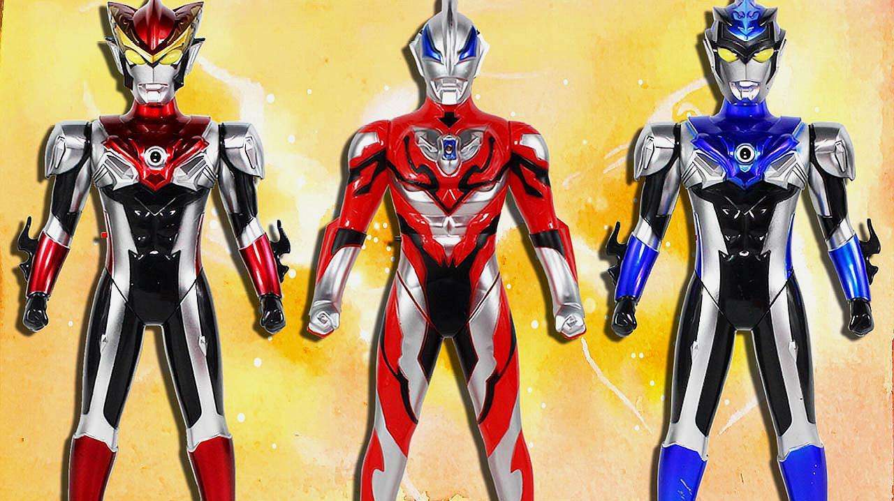 布鲁 罗索 捷德三位宇宙英雄 奥特曼模型玩具 鳕鱼乐园